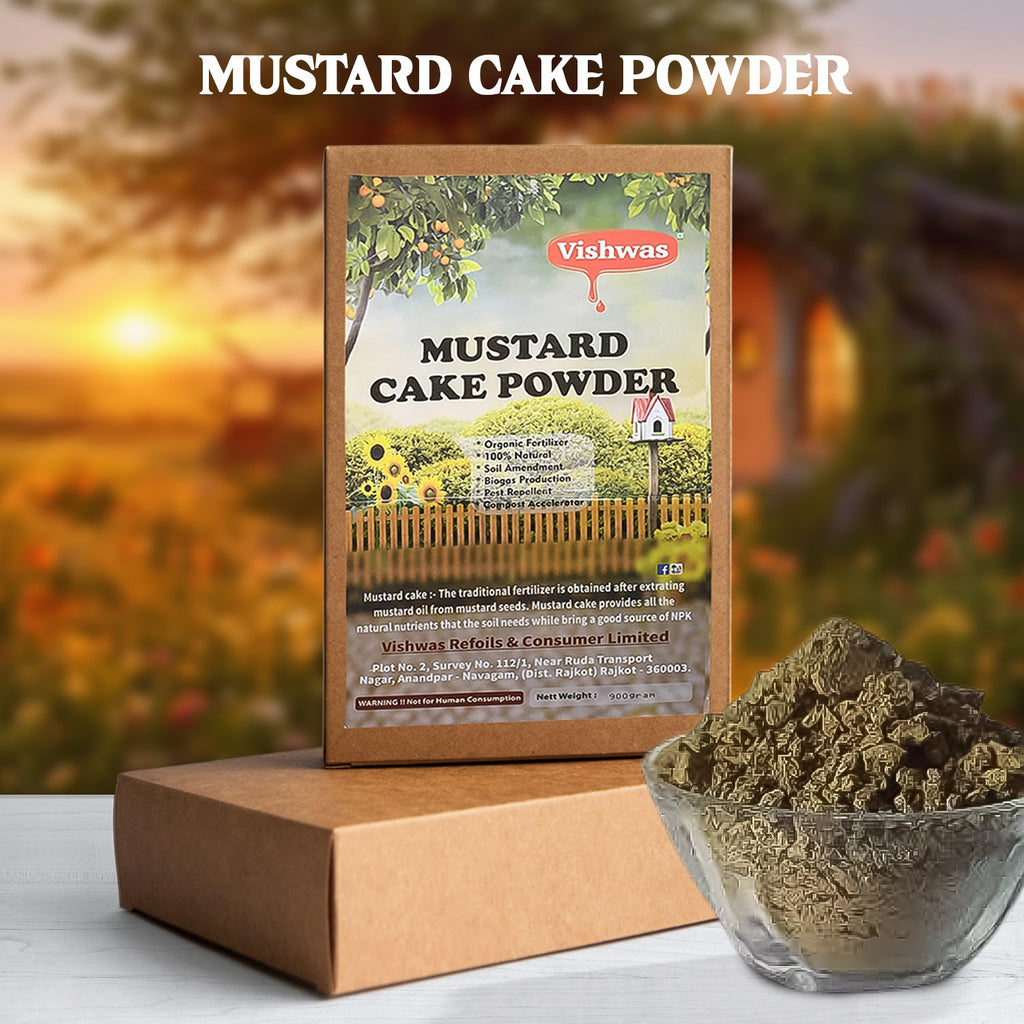Organic mustard cake fertilizer powder for plant growth booster 900gm