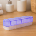 Laundry brush with durable nylon bristles and ergonomic plastic handle