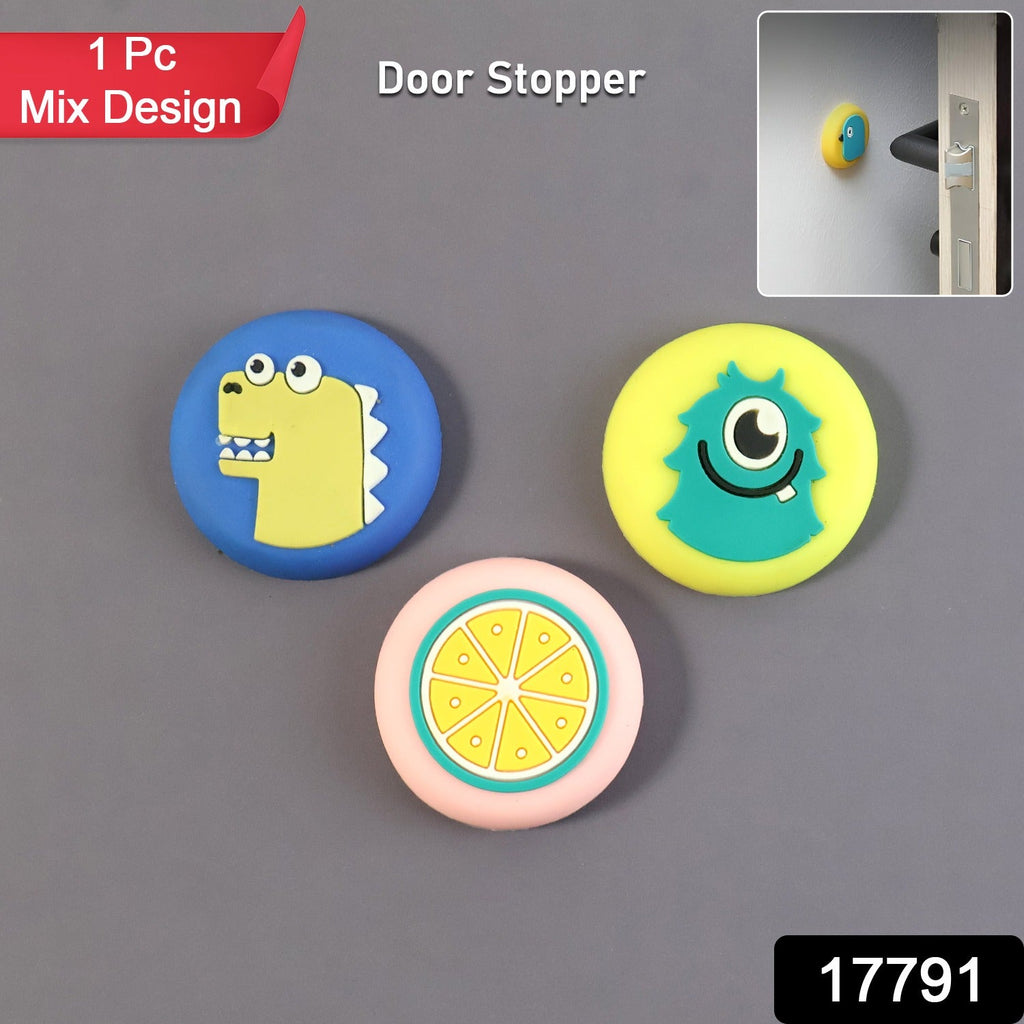 Self-adhesive cartoon door pad cushion stopper attached to door