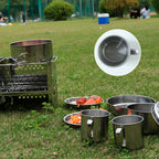 Lightweight stainless steel mug with durable handle for portable drinking