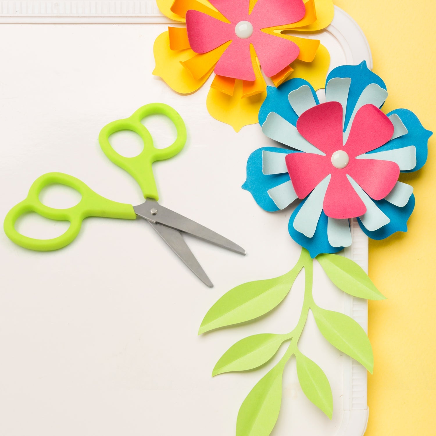 Versatile double grip scissors ideal for home, office, and craft tasks.