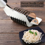 Perfectly cut dough strips made by the manual cutter roller