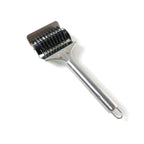 Detailed view of dough cutter roller blades for precision cutting