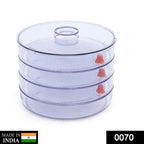 Tidy Table plastic sprout maker, showing its four clear compartments for easy sprouting.