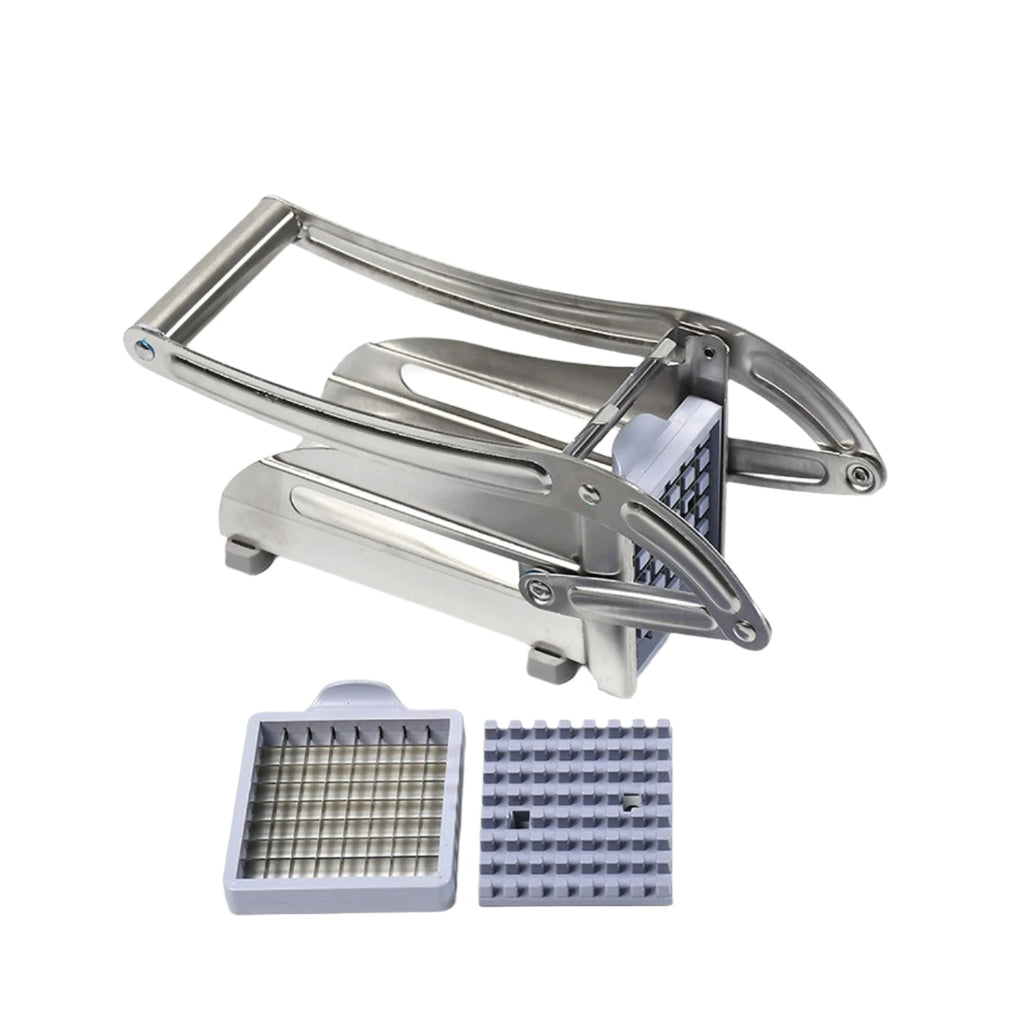 Side view of the ChefAura French fries and potato chips maker, showcasing its design.