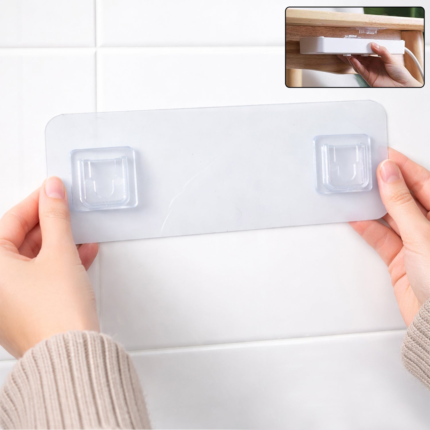 Wall mounted self-adhesive organizer for home
