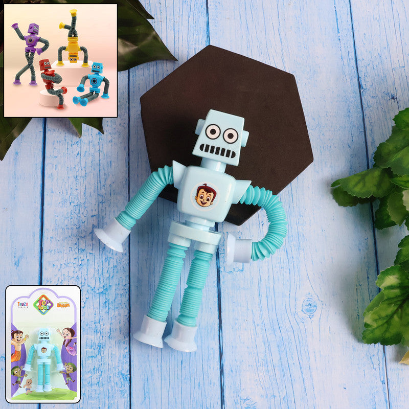 Flexible robot shape magic spring toy showing bendable design