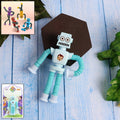 Flexible robot shape magic spring toy showing bendable design