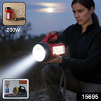 LED searchlight front and side panel illuminated