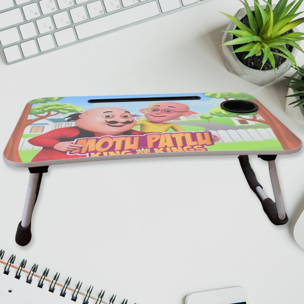 A writing table for kids with a fun cartoon print, ideal for daily homework and activities.