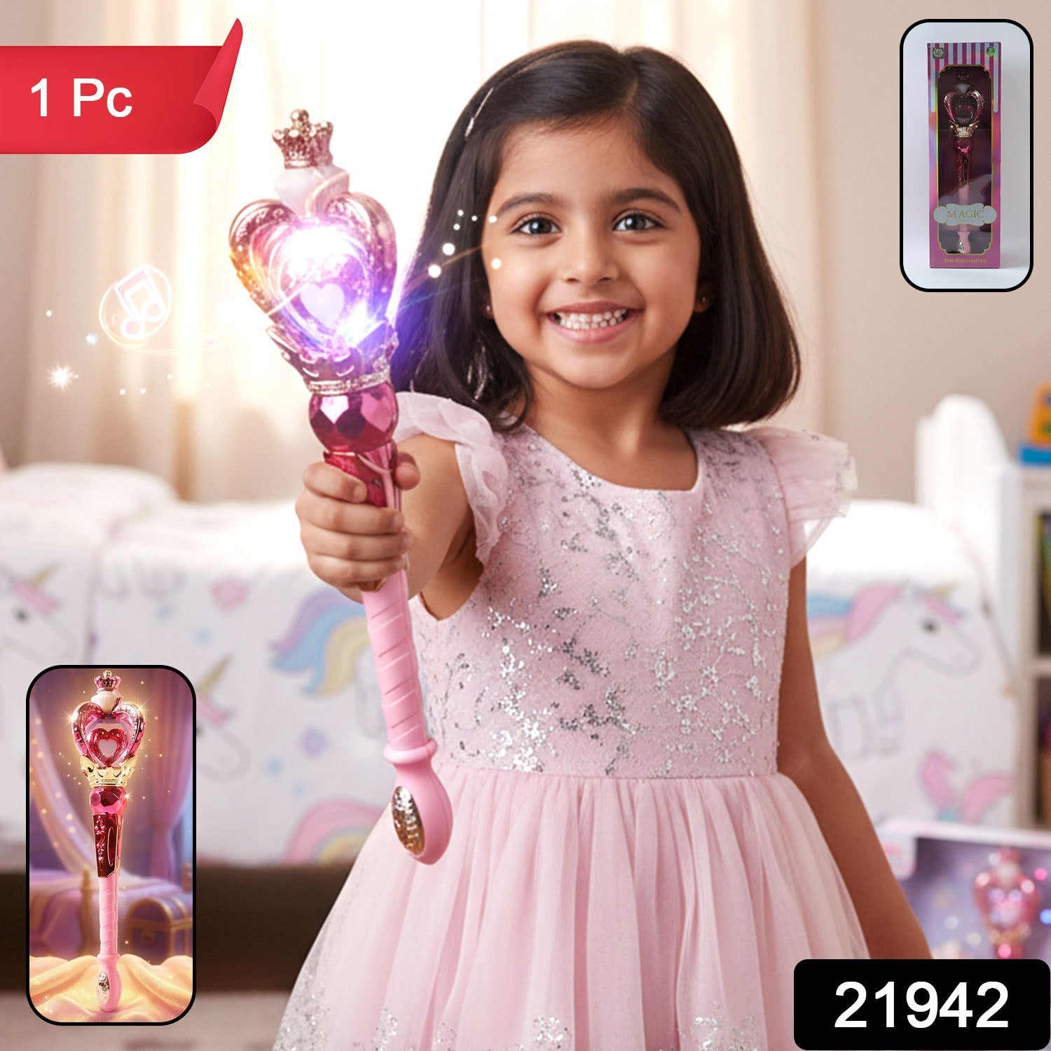 LED magic wand toy with princess design