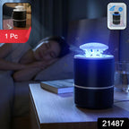 Indoor setting showing insect trap lamp in use for mosquito control