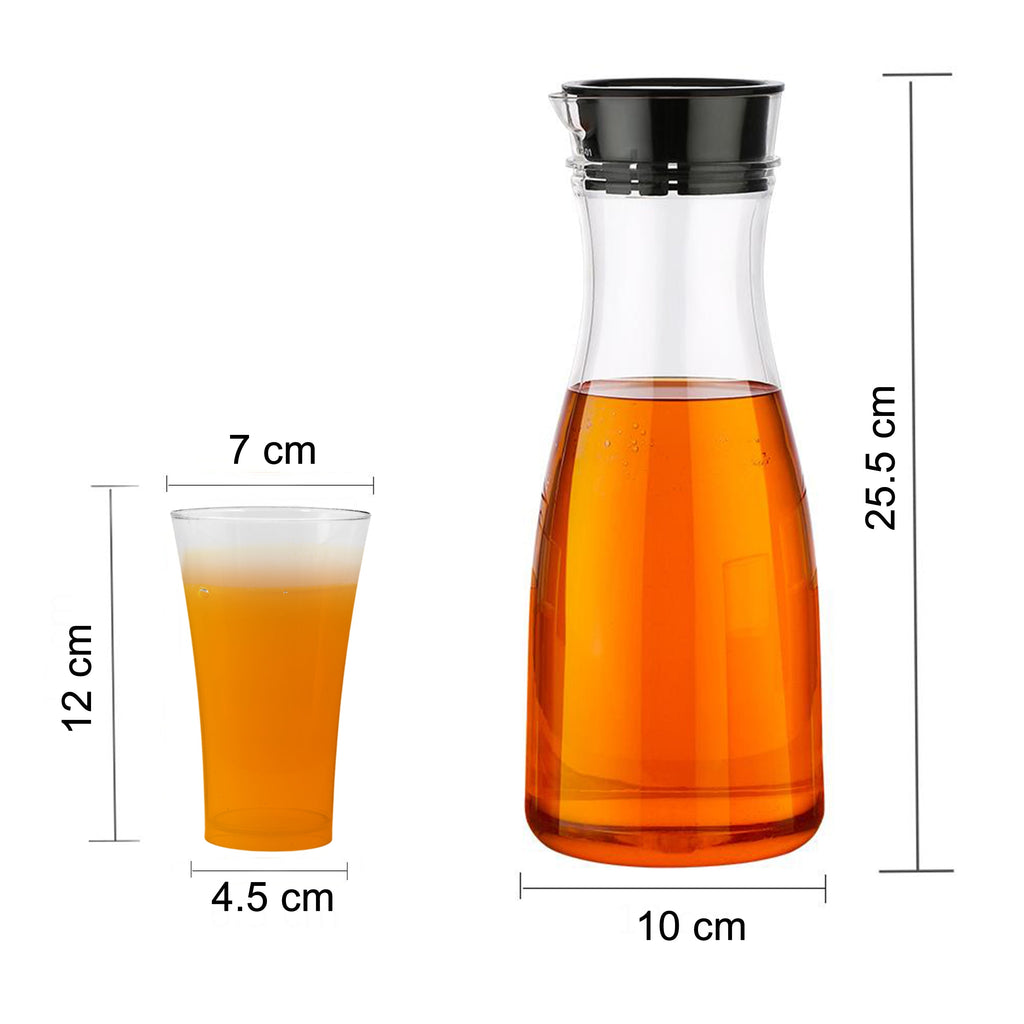 Complete unbreakable jug and 6-piece glass set for family gatherings.