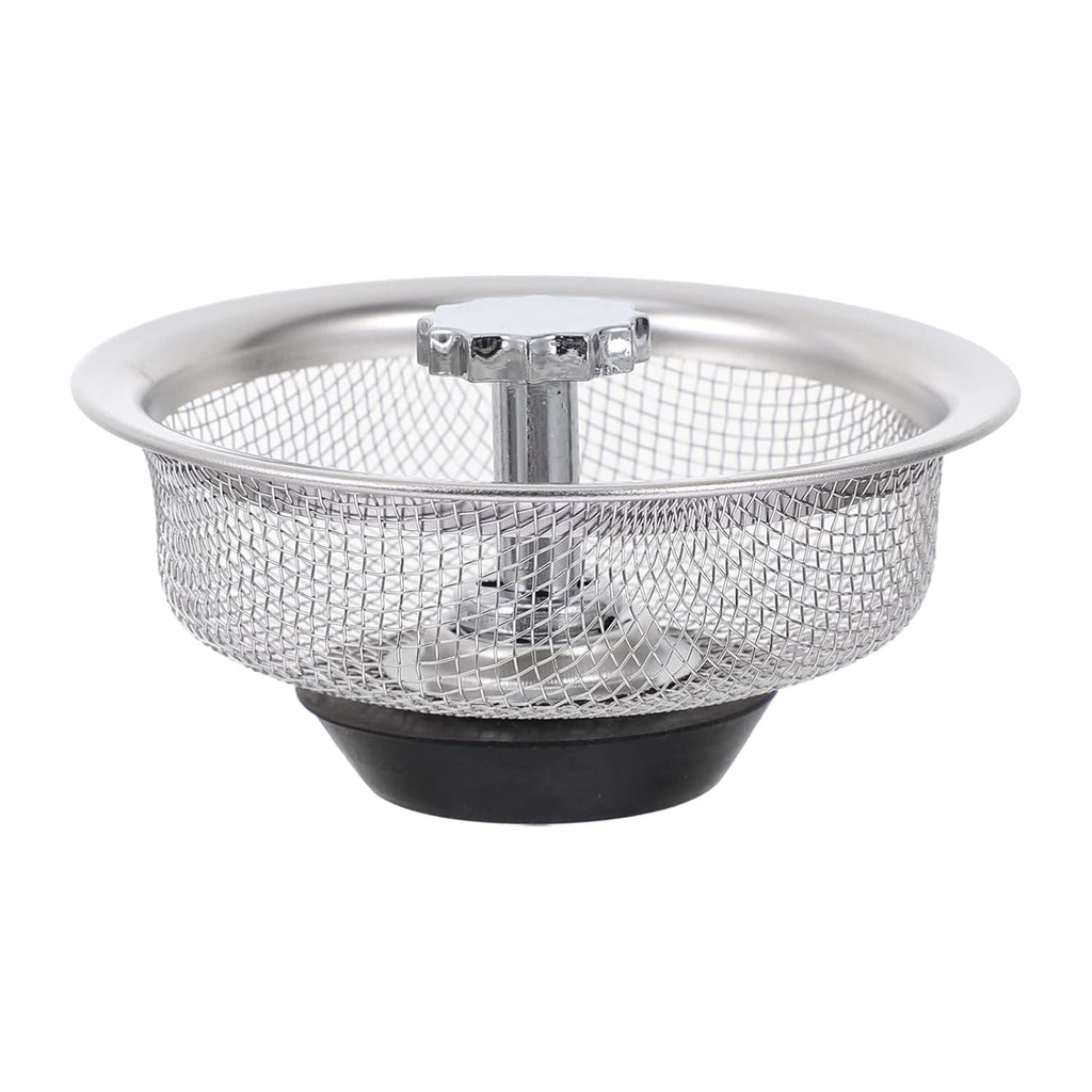 Adjustable rubber stopper mechanism of the stainless steel sink strainer.