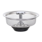 Adjustable rubber stopper mechanism of the stainless steel sink strainer.