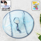 Unfolded hair cutting cape with wide circular guard
