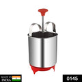 Stainless steel Medu Wada Maker with batter, ready to dispense perfectly shaped wadas.