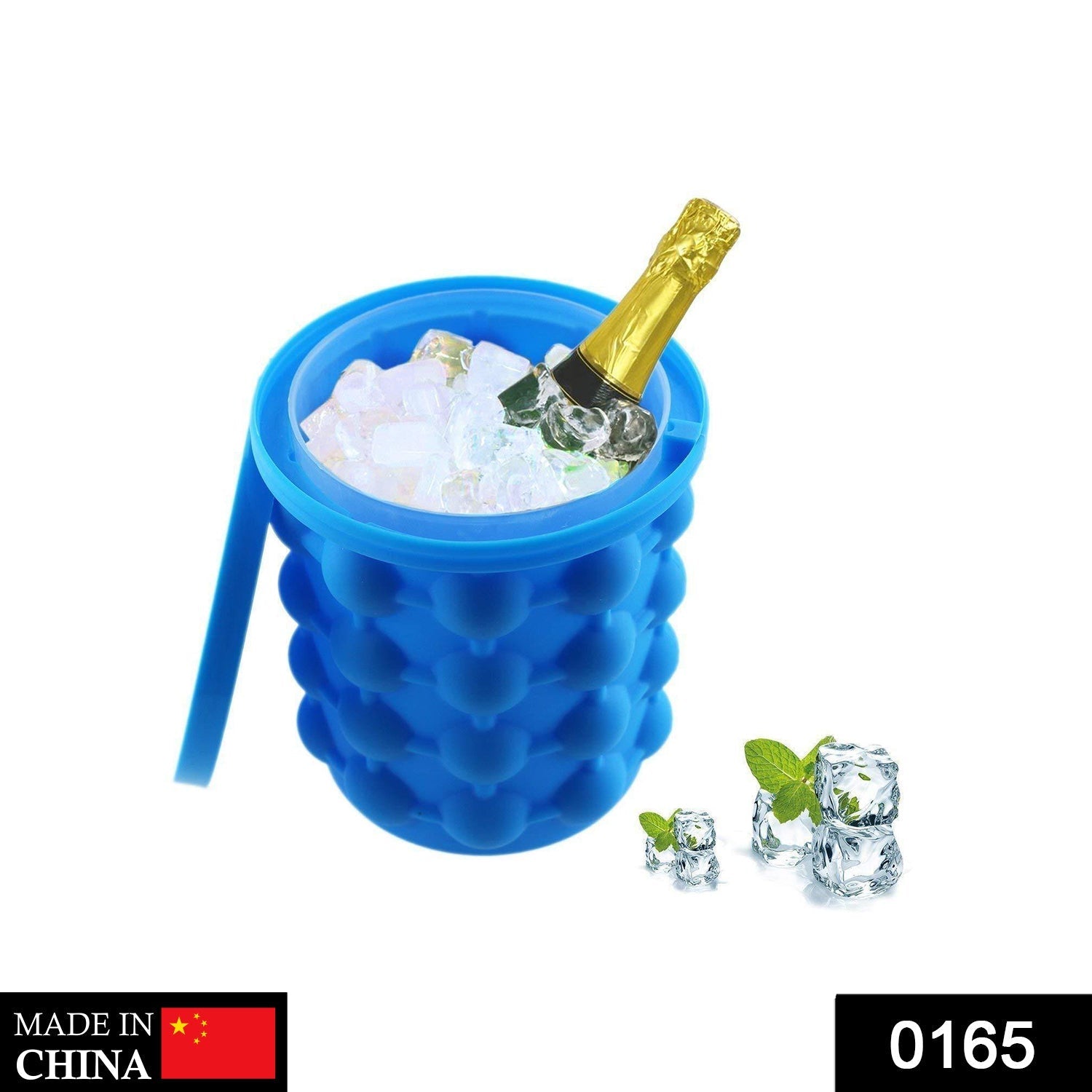 ChillPour Silicone Ice Cube Maker bucket, empty and ready for water.