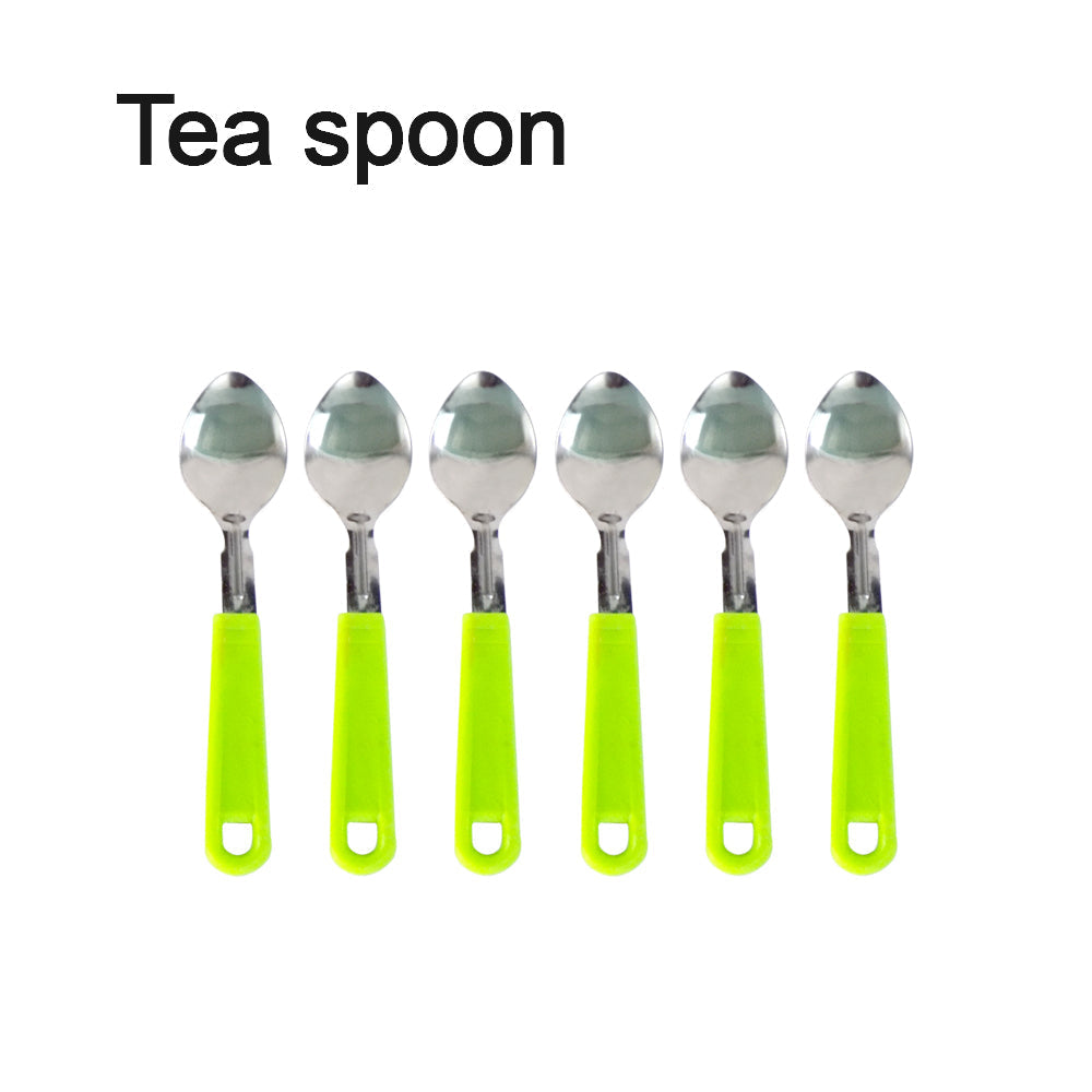 The full 24-piece stainless steel cutlery set arranged on a white background.