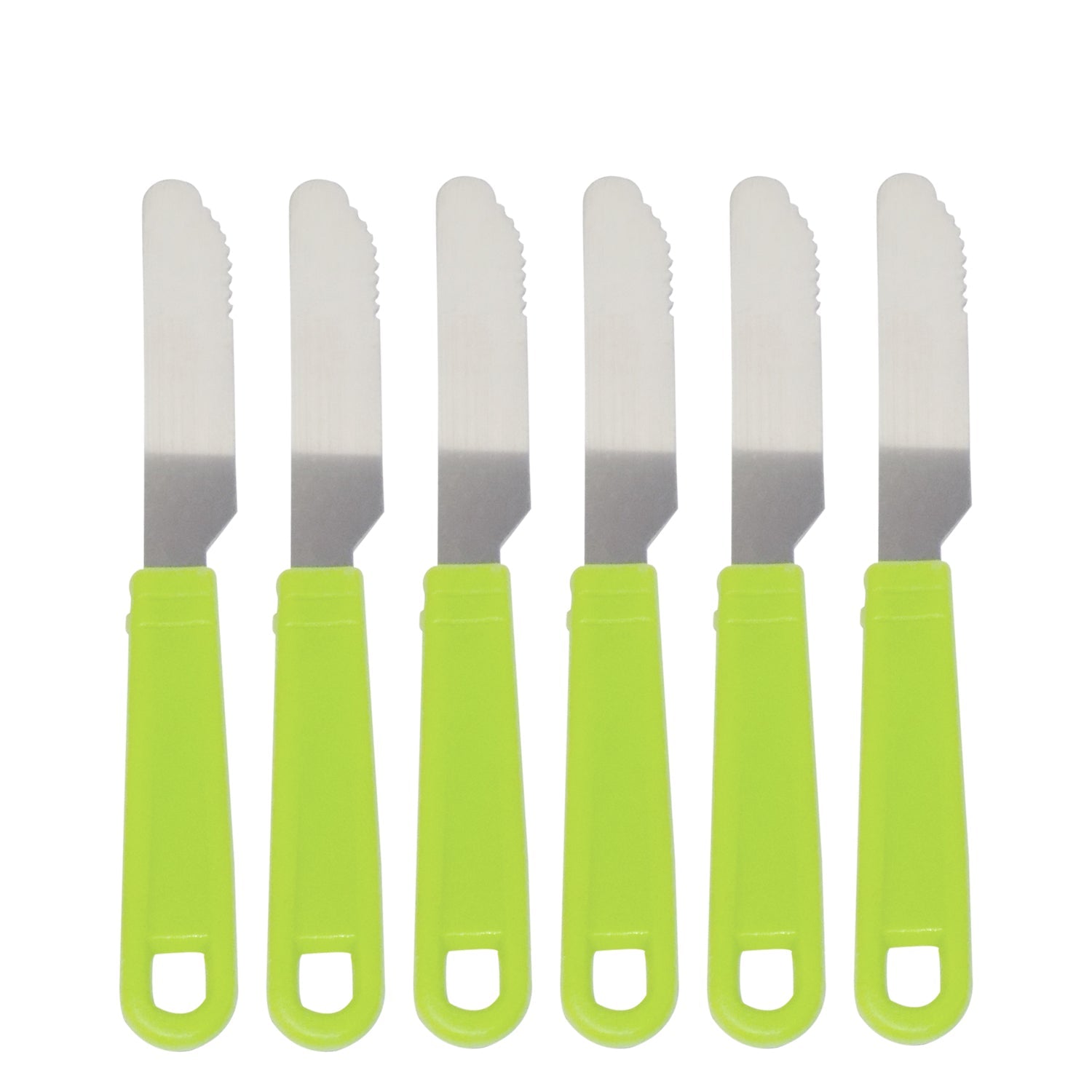 A butter knife from the premium stainless steel cutlery set, showcasing its design.