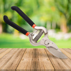 Close-up of 8-inch Garden Shears showing sharp bypass blades and ergonomic handle.
