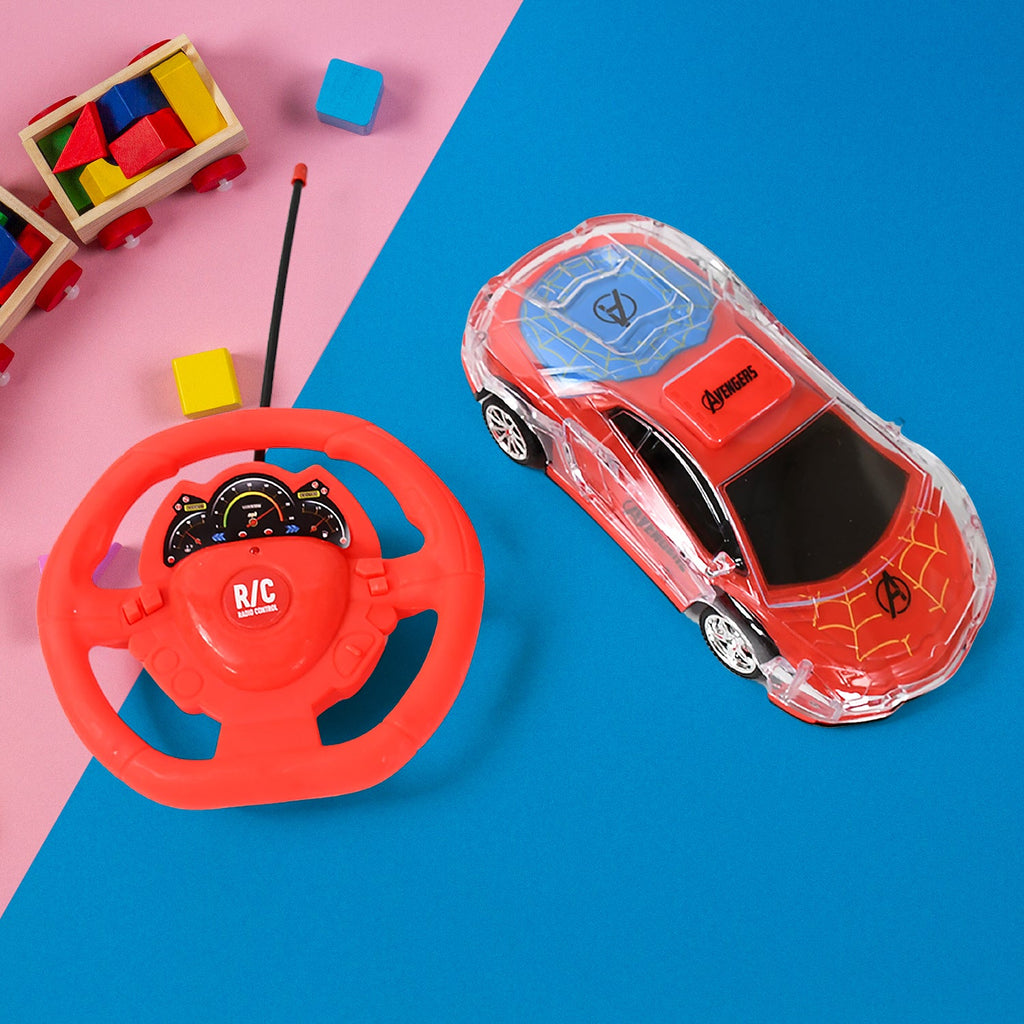 The kids racing toy alongside its USB charging cable and easy-grip remote.
