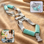 Adjustable baby safety harness strap with padded support for toddlers