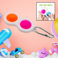 Colorful Simple Dimple Fidget Toy Keychain for stress relief.