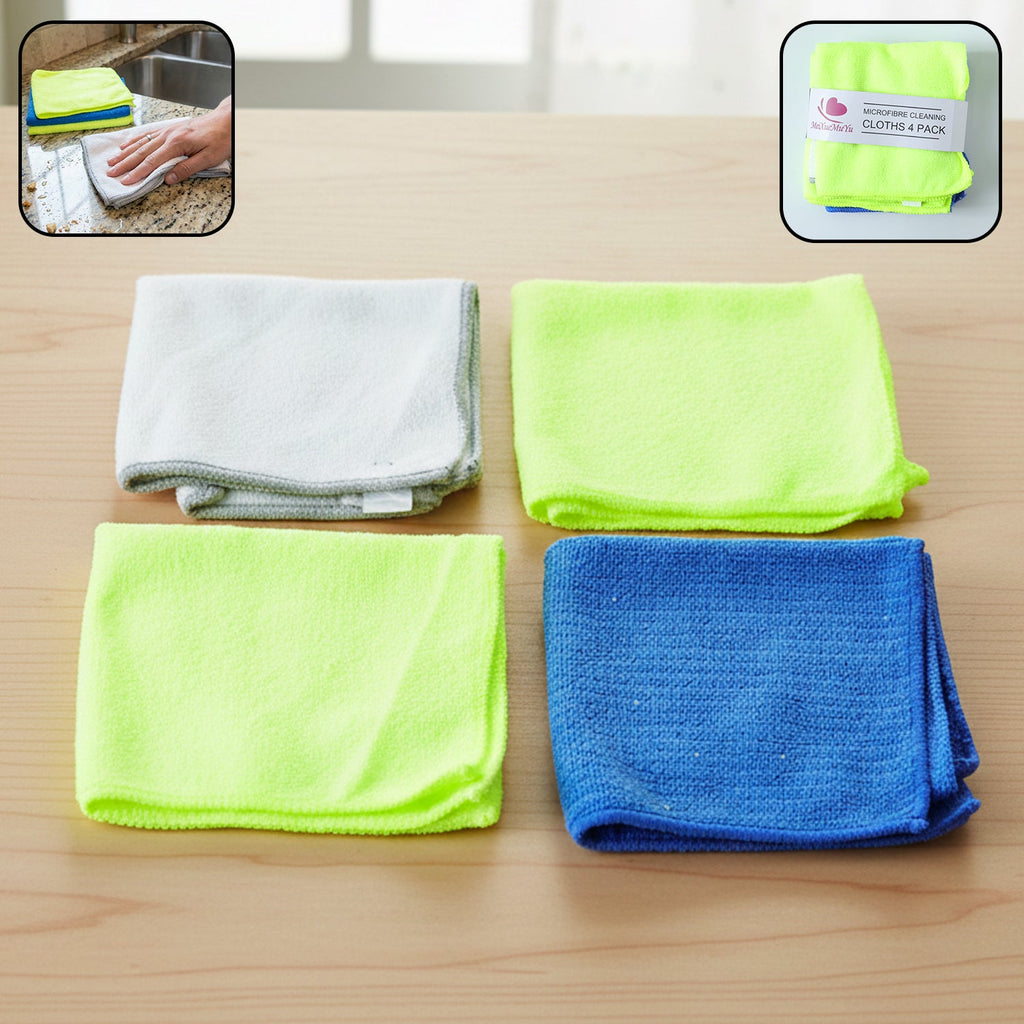 Microfiber cleaning cloths set, perfect for all surfaces