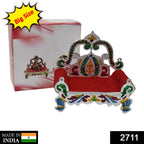 Ornate Bal Gopal Singhasan, a decorative deity throne for spiritual spaces.