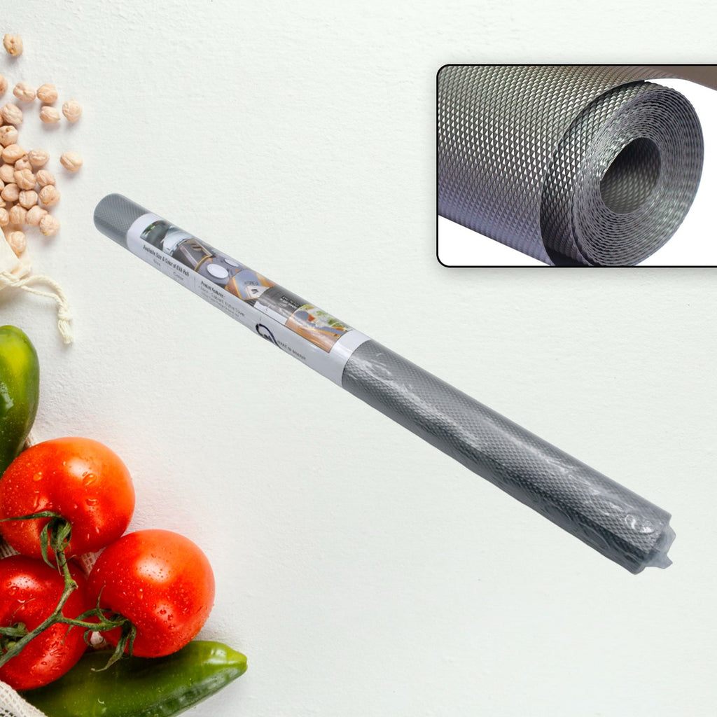 Versatile anti-slip mat roll for fridges, cabinets, and shelves in an Indian home.