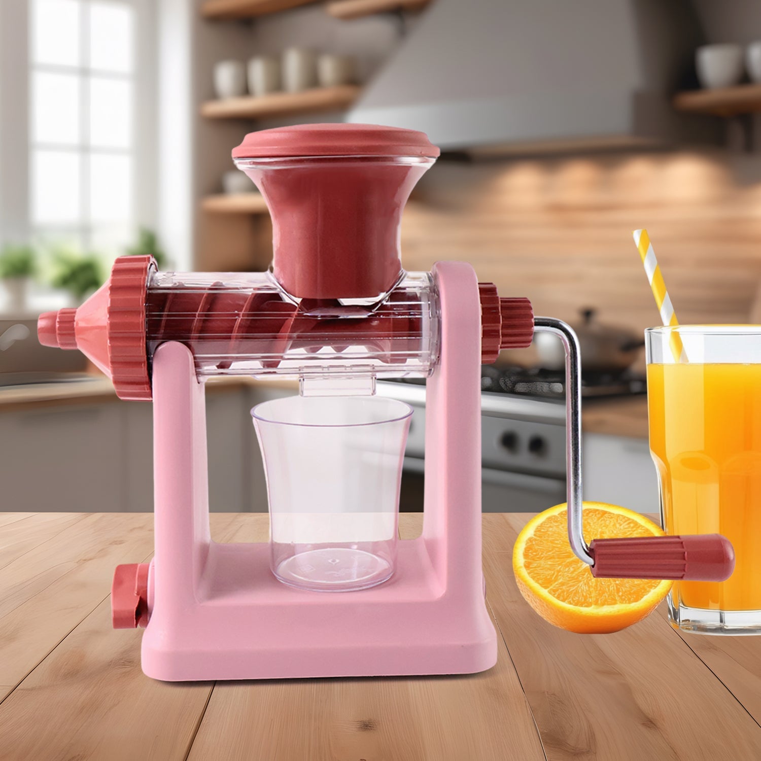 Apex heavy-duty manual juicer set showing all components