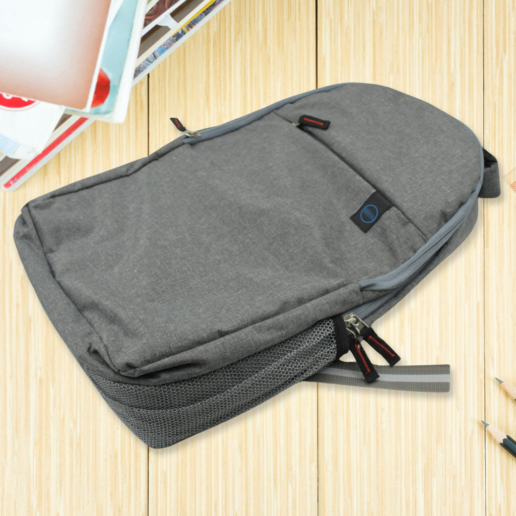 Detailed view of the spacious internal storage pockets within this travel laptop bag.