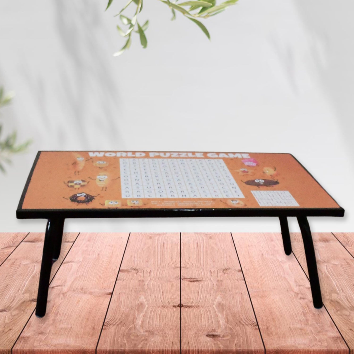 Kid studying on a Foldable Study Table, highlighting its versatility.