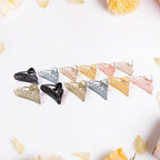 Triangle open-frame plastic hair claw clip suitable for medium and long hair styling