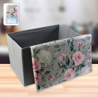 Premium storage organizer box with floral lid designed for home essentials