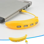 Banana Shape USB Hub on a desk, connecting multiple devices for efficient workflow.