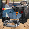 Front view of the 48V cordless car pressure washer, ready for action.