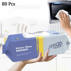 Pack of 80 Velvet Wipe Kitchen Cleaning Wipes ready for use.