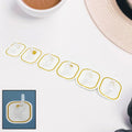 Set of six transparent adhesive hooks displayed neatly, ready for home organization.