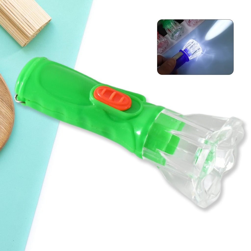 A child's hand holding a compact Kids LED Torch for an adventure.