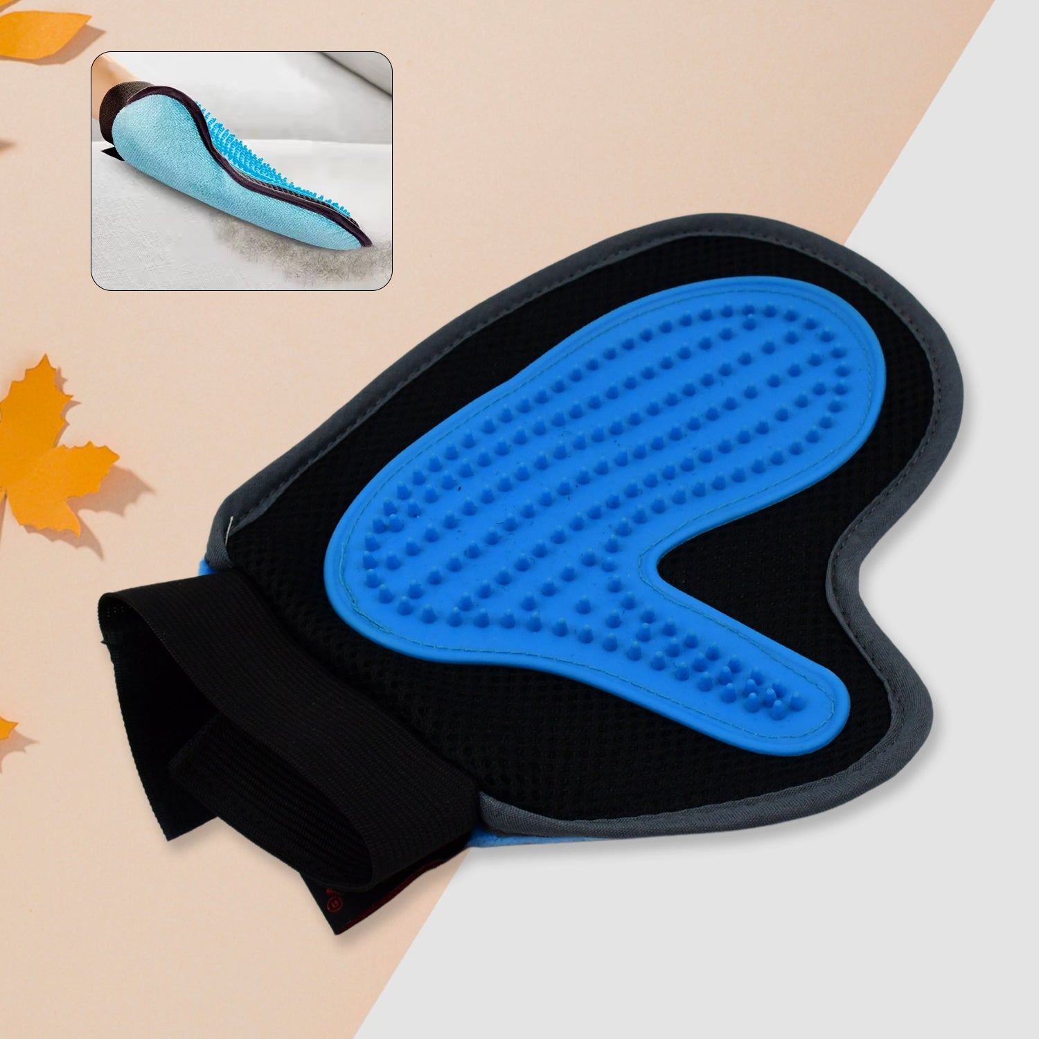Pet Grooming Glove for gentle pet fur removal and massage