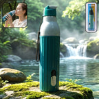 Sports sipper water bottle with flip lock cap securely closed
