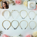 Elegant designer hair band set with pearl and floral details, 8 pieces