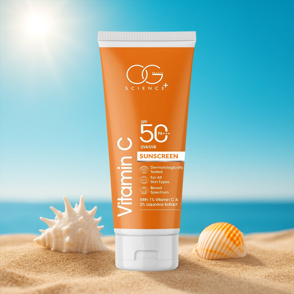 OG Beauty Vitamin C Sunscreen SPF 50 PA+++ packaging tube image