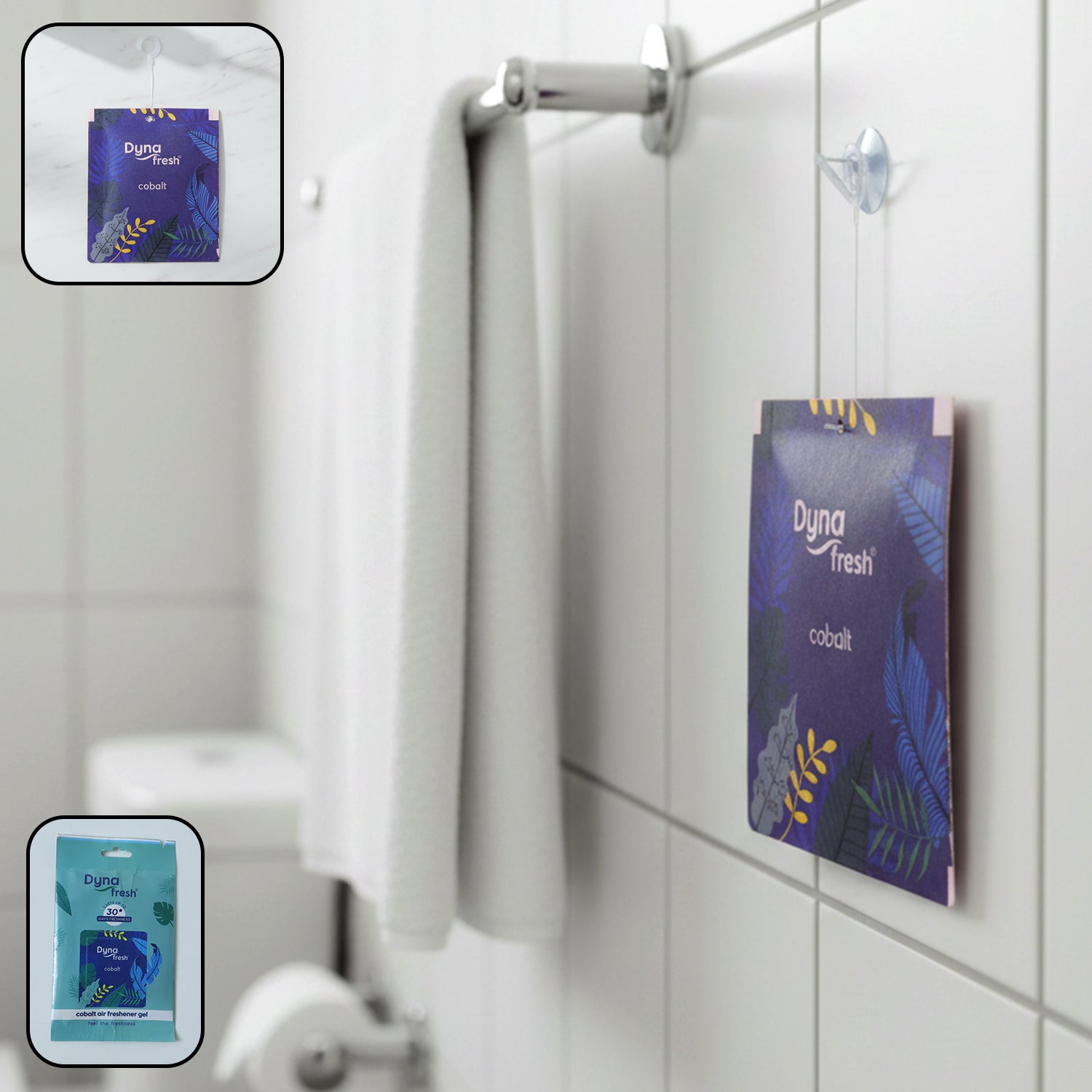 Cobalt hanging air freshener gel 10gm in a compact pack