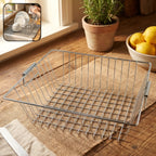 stainless steel sink basket for dish drying and vegetable washing