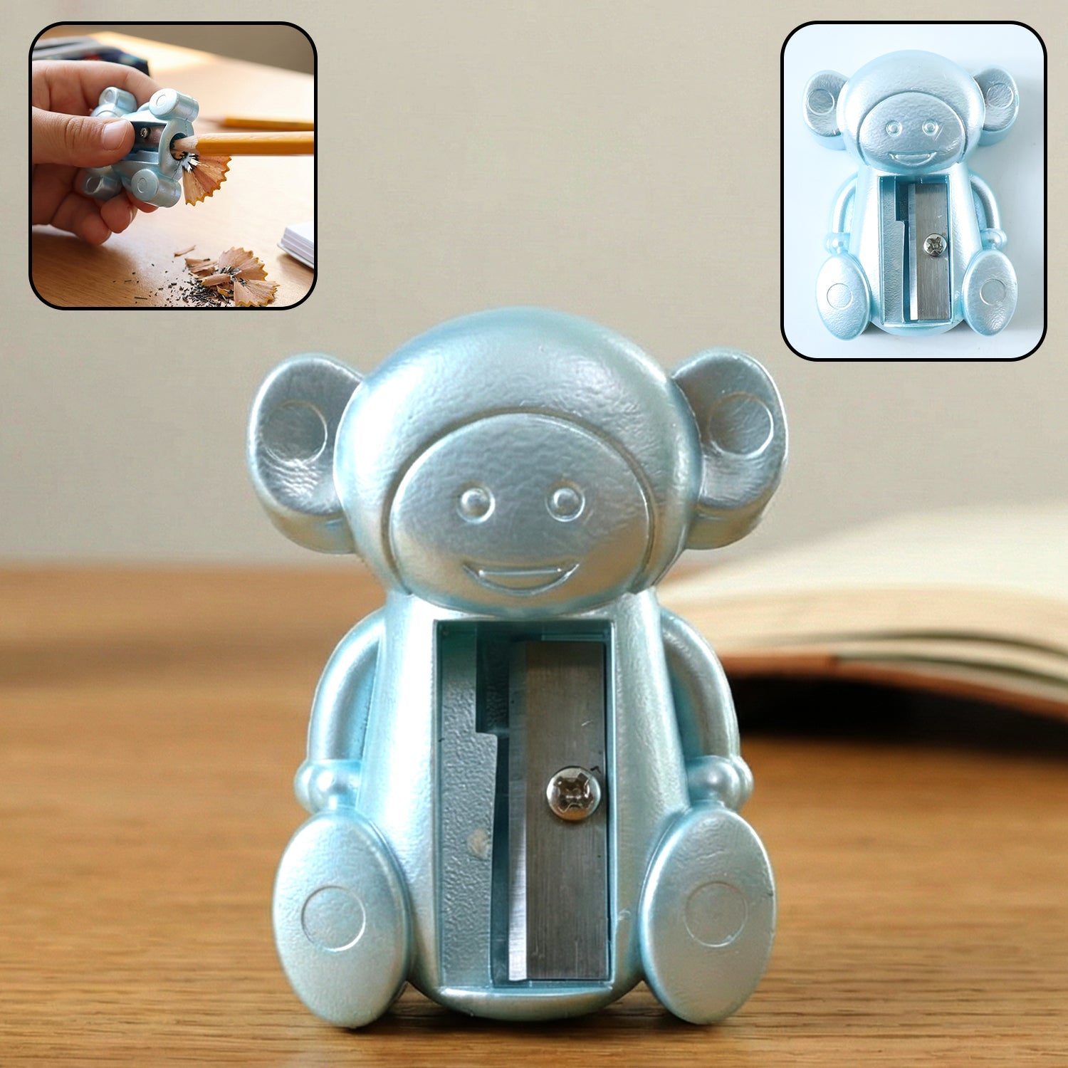 Monkey shape pencil sharpener with single hole for kids