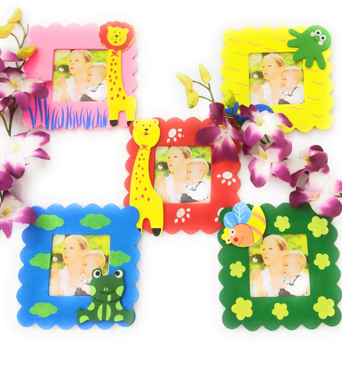 Side view of the synthetic baby photo frame, perfect for tabletop display.