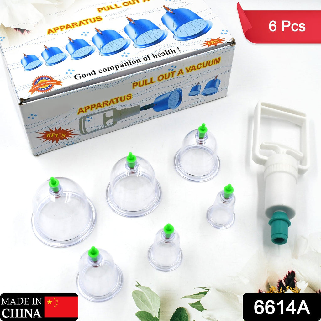 Ergonomic vacuum pump and various sized suction cups for a full body massage.